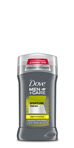 Dove Men+Care SPORTCARE ACTIVE+FRESH Deodorant Stick delivers 48 hour odour protection.