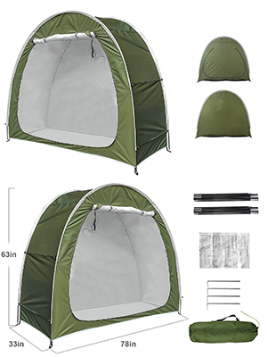 outdoor bike storage tent