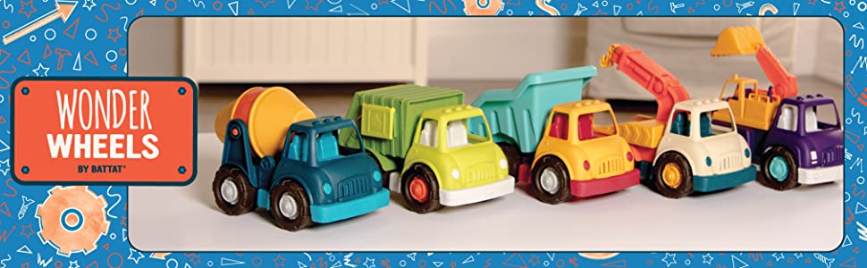 Toy trucks for kids, construction, fisher price, Little people cars, Green Toys, toddler vehicle