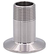 DERNORD Sanitary Male Threaded Pipe Fitting to TRI CLAMP (OD 50.5mm Ferrule) (Pipe Size: 1/2" NPT)