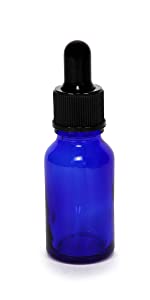 15 ml Glass eye dropper bottles Cobalt Blue