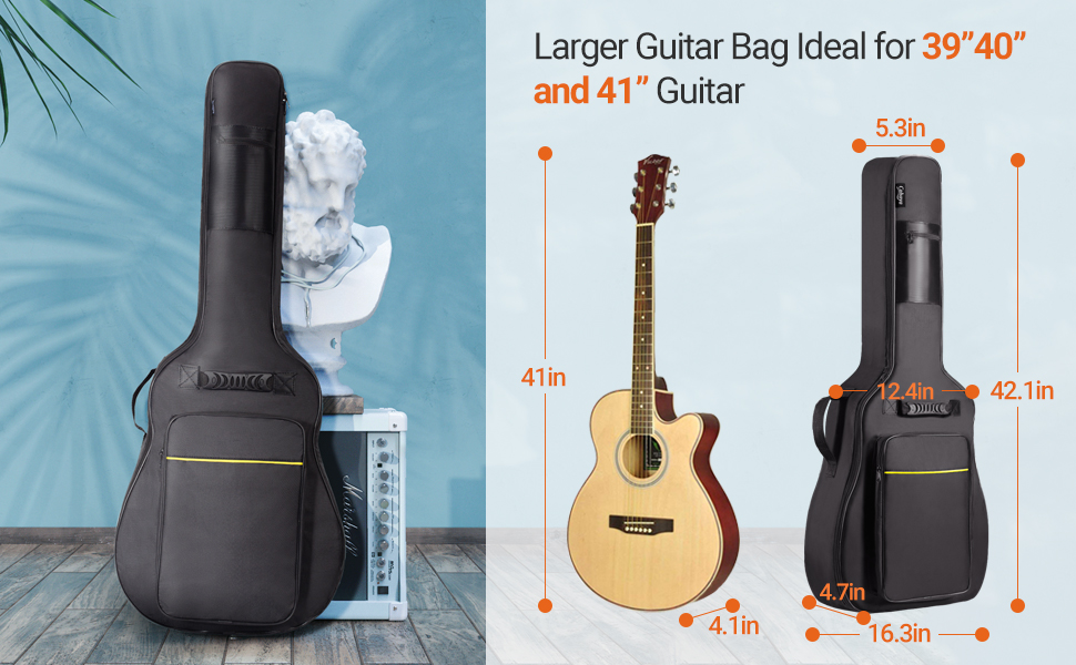 CAHAYA acoustic classical guitar bag padded gig bag black backpack