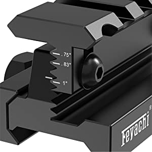 Feyachi TRM10 Adjustable Height Picatinny Riser Mount, 3 Slots Optic Riser Mount for Red Dot Sight 