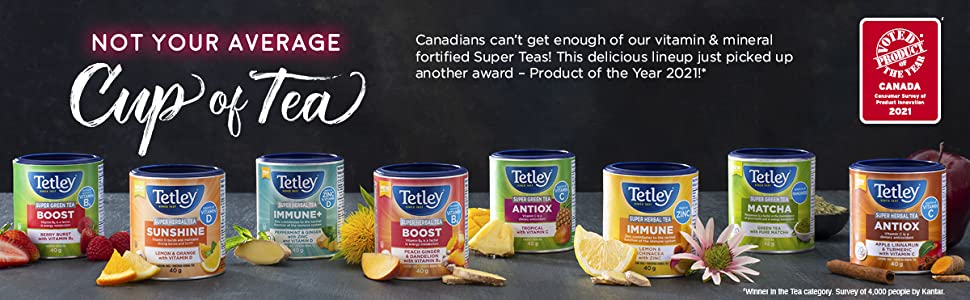 Tetley Super Teas Cannister Line Up