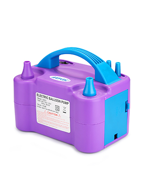  Portable Purple Two Nozzle High Power Air Blower Electric Balloon Inflator Pump for Party