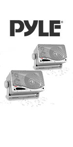 3-way Mini Box Speaker System - 3.5 Inch 200 Watt Weatherproof Marine Grade Mount Speakers