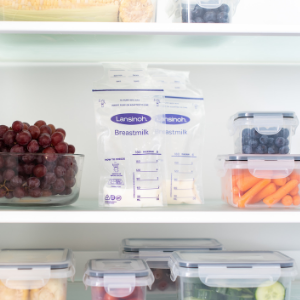lansinoh breastmilk storage bags in fridge freezing milk
