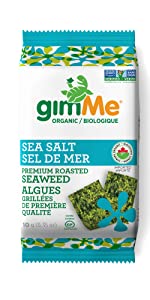 Sea salt seaweed snacks, roasted seaweed snacks, gluten free snacks