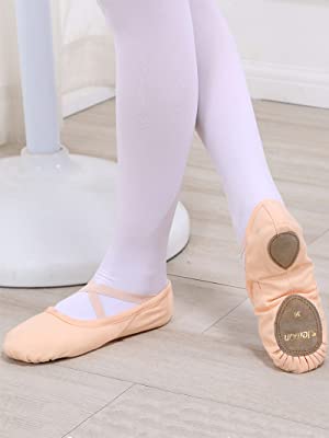 pink canvas ballet shoe