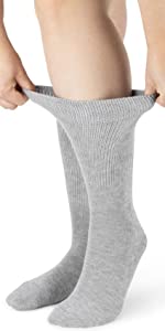 diabetic sock gripper grip non slip socks anti skid stretchy edema swelling 