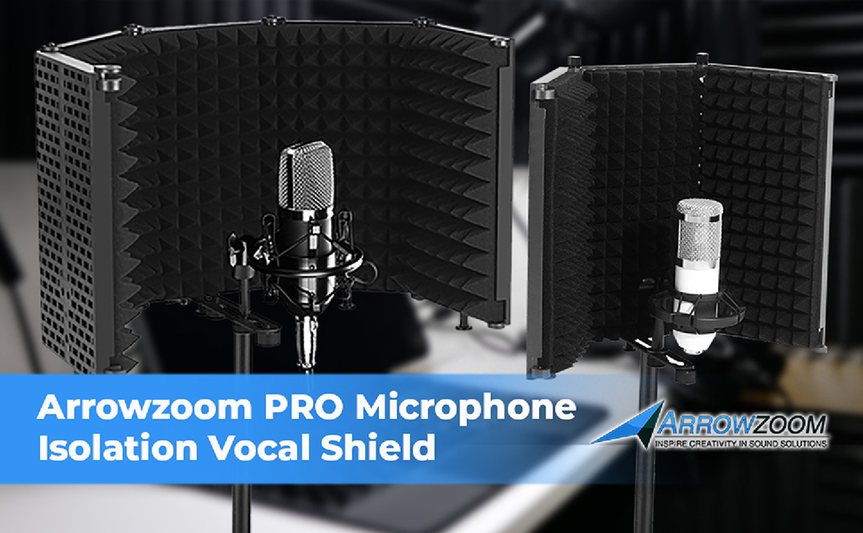 Microphone Box Booth Vocal Music Studio Acoustic Foam Panel Soundproof Sound Absorption Recording