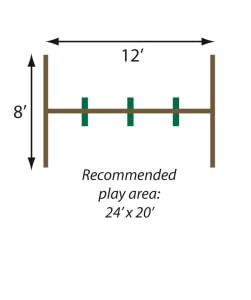 Recommended Play Area for Wooden A Frame Swing Set