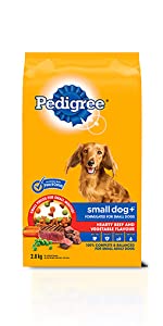 Pedigree Small Dog, Hearty Beef, Vegetable Flavour, Adult Dog Food, Small Breed, Toy Breed