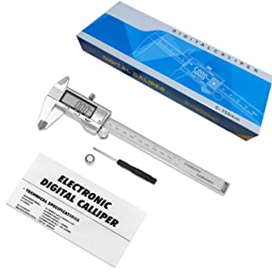 Digital Caliper, LOUISWARE Electronic Stainless Steel Vernier Caliper 150mm/0-6 Inch Measuring Tool