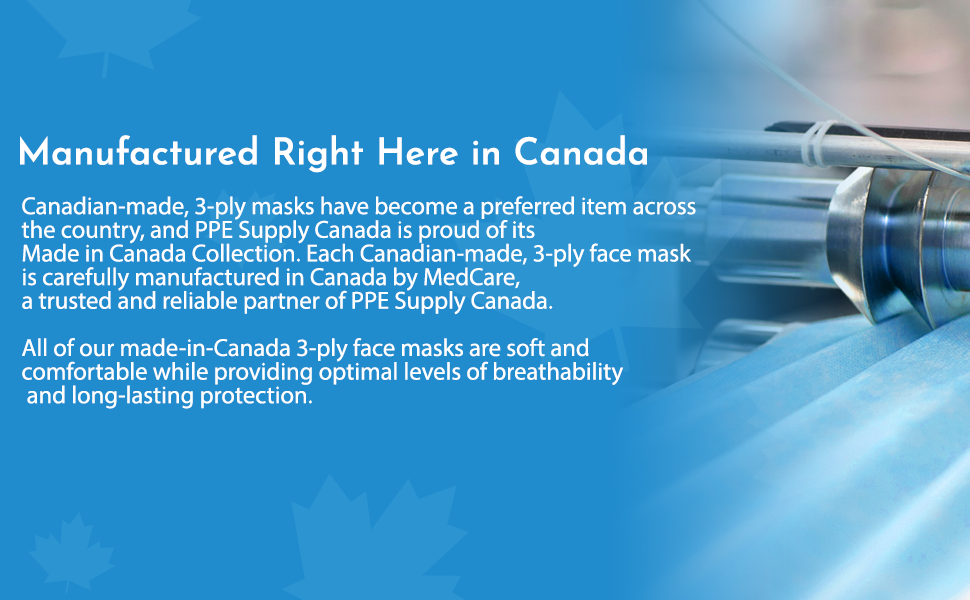 made in Canada disposable medical masks pack of 50