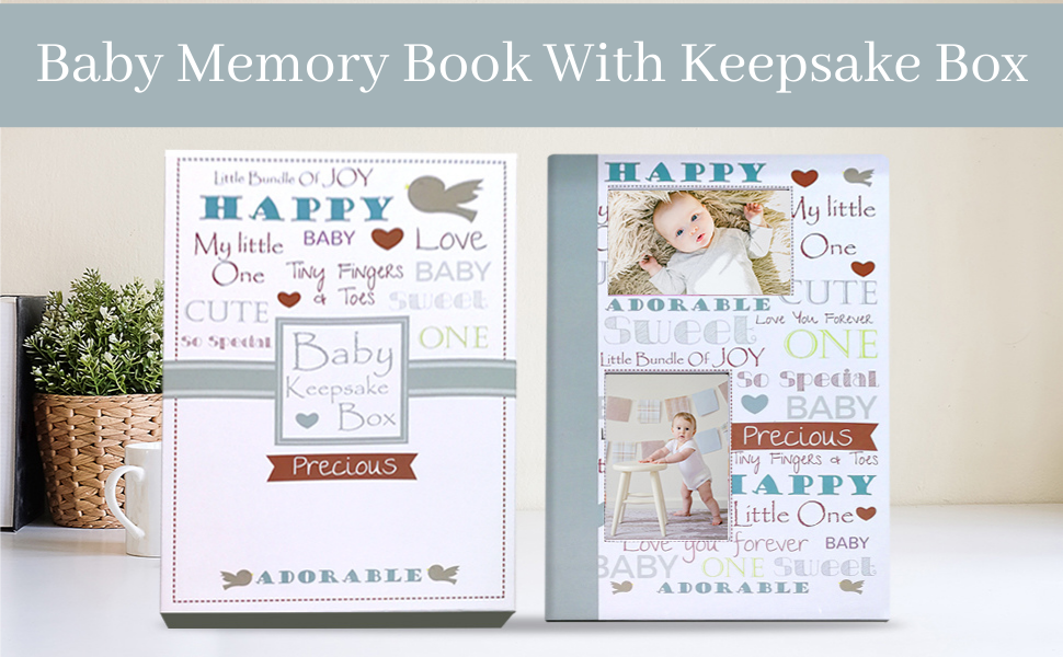 Baby Memory Book With Keepsake Box