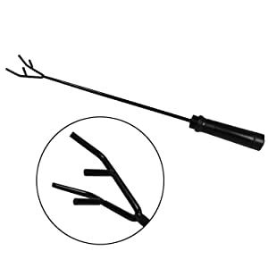 Fire tool stick and a circle on the bottom with the top of the stick in zoom in, white background