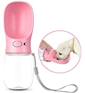 Dog Water Bottle, [350ml/12oz] Lightweight Leakproof Dog Water Dispenser, Portable Pet Water Bott...