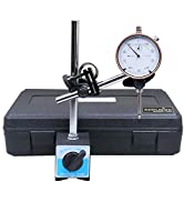 Accusize Industrial Tools 0-1 inch x 0.001 inch Dial Indicator with Magnetic Base Set, 60 Kg Capa...