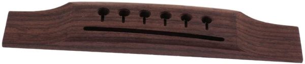 Baosity Left Handed Acoustic Guitar Rosewood Bridge with Plastic Nut Saddle DIY Set - Image 6