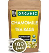 Organic Chamomile Tea Bags | 100 Tea Bags | Eco-Conscious Tea Bags in Kraft Bag | Raw from Egypt ...