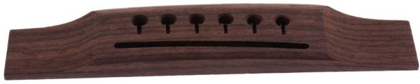 Baosity Left Handed Acoustic Guitar Rosewood Bridge with Plastic Nut Saddle DIY Set - Image 3