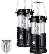 Etekcity Camping Lantern Battery Powered Led Lights with AA Batteries, Upgraded Magnetic Base and...