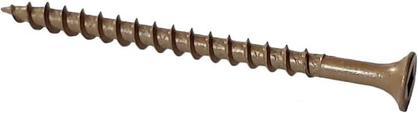 #8 x 2 1/2" Deck Screws | Square Drive | Bugle Head | Brown Ruspert | 500pcs Box - Image 4