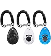 Dogs Clicker, [3 Pcs, Multi-Color] Diyife Clickers for Dog Training with Wrist Strap Clicker Trai...