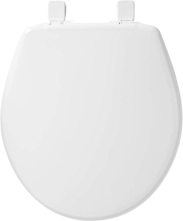 BEMIS 730SLEC 000 Toilet Seat Will Slow Close and Removes Easy for Cleaning, Round, Plastic, White - Image 7