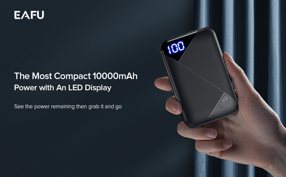 Eafu 10000mAh LED display power bank