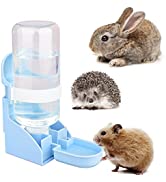 Rabbit Water Bottle, [500ml/17oz] Diyife Hamster Water Bottle Guinea Pig Water Bottle No Drip, Ha...