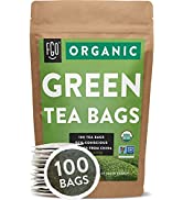 Organic Green Tea Bags | 100 Tea Bags | Eco-Conscious Tea Bags in Kraft Bag | by FGO