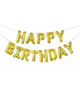 Poloyo Happy Birthday Balloons Banner Letter Balloon Sign for Birthday Party Decoration