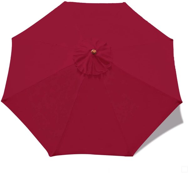 MASTERCANOPY 7.5ft Patio Umbrella Replacement Canopy Market Table Umbrella Canopy with 8 Ribs(7.5ft,Burgundy) - Image 5