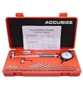 Accusize Industrial Tools Dial Bore Gauge Set, 1.4-6 inch Measuring Range, 0.0005'' Graduation In...