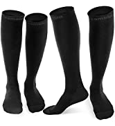 CAMBIVO 2 Pairs Compression Socks for Men and Women(20-30 mmHg), Compression Stocking for Swellin...