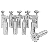 Accusize Industrial Tools 10 Pcs H.S.S. Woodruff Key Cutter Set, 1/2'' Straight Shank, 3800-1101