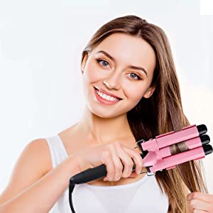 hot hair rollers perm curlers double curling iron babyliss triple barrel waver triple curl iron