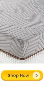 Gel-Bamboo Charcoal Memory Foam Mattress Topper with Washable Cover