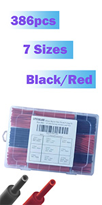black/red heat shrink tubing