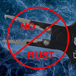 Rust proof fishing pliers