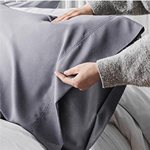 grey bamboo pillow case