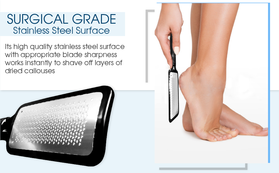 Foot rasp professional surgical grade stainless steel dried callouses shaves off