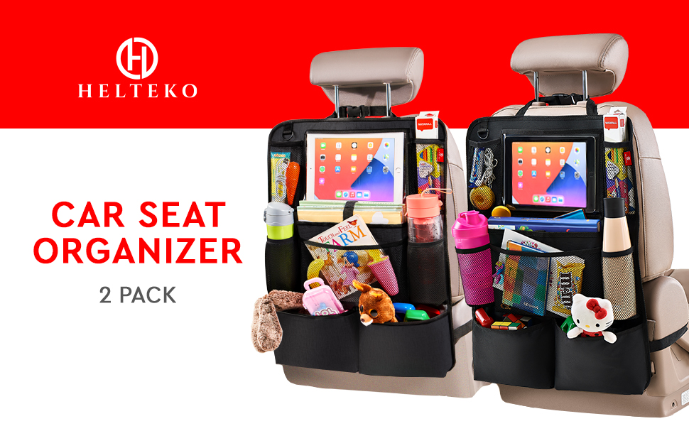 car seat organizer backseat protector organize stuff baby kids child tablet holder straps kick mat 