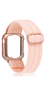 Apple Watch Band Solo Loop Protective Case 38mm 40mm Adjustable Elastic Scrunchies Nylon Strap