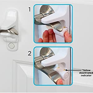 Home Safety, child safety products, childproofing, OutSmart Lever Handle Lock, decoy button