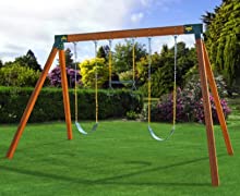 Eastern Jungle Gym A-Frame Brackets on Free Standing Swing Set