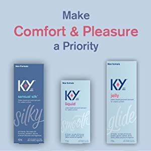 Make comfort & pleasure a priority with KY personal lubricant