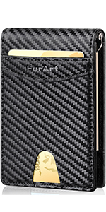 FurArt Slim Leather Bifold Wallet with Money Clip